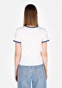 thumb-Afficher les détails de T-shirt À Manches Courtes Blanc Slim Fit Imprimé Femme