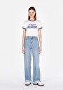 thumb-Afficher les détails de 970 Berry Pantalon  Wide Leg High Rise En Jean Regular Fit Femme