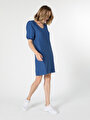 thumb-Afficher les détails de Robe Bleu Regular Fit    Femme