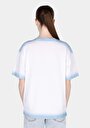 thumb-Afficher les détails de T-shirt À Manches Courtes Blanc Comfort Fit Imprimé Femme