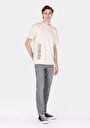 thumb-Afficher les détails de T-shirt À Manches Courtes Beige Comfort Fit Droit Homme