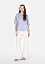 thumb-Afficher les détails de Chemise À Manches Longues Bleu Regular Fit Carré  Femme