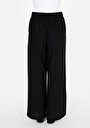 thumb-Afficher les détails de Pantalon Noir Wide Leg High Rise En Uni Regular Fit Femme