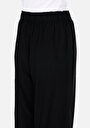 thumb-Afficher les détails de Pantalon Noir Wide Leg High Rise En Uni Regular Fit Femme