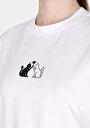 thumb-Afficher les détails de T-shirt À Manches Courtes Blanc Regular Fit Imprimé Femme