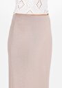 thumb-Afficher les détails de Jupe Beige Slim Fit Droit Plongée Mdi Femme