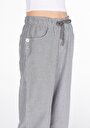thumb-Afficher les détails de Pantalon Anthracite Wide Leg High Rise En Ratière Straight Fit Femme