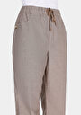 thumb-Afficher les détails de Pantalon Marron Wide Leg High Rise En Ratière Straight Fit Femme