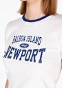 thumb-Afficher les détails de T-shirt À Manches Courtes Blanc Slim Fit Imprimé Femme