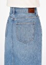 thumb-Afficher les détails de Jupe  Slim Fit Droit Jean Maxi Femme