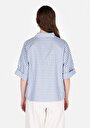 thumb-Afficher les détails de Chemise À Manches Longues Bleu Regular Fit Carré  Femme