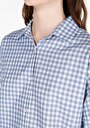 thumb-Afficher les détails de Chemise À Manches Longues Bleu Regular Fit Carré  Femme