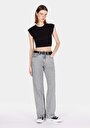 thumb-Afficher les détails de 880 Elisa Pantalon  Full Length Medium Rise En Jean Straight Fit Femme