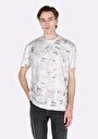 thumb-Afficher les détails de T-shirt À Manches Courtes Gris Comfort Fit Imprimé Homme