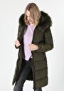 thumb-Afficher les détails de Manteau  Kaki Regular Fit  Femme