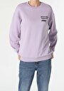 thumb-Afficher les détails de Pull-over Violet Oversize Fit  Femme