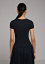 thumb-Afficher les détails de T-shirt À Manches Courtes Noir Slim Fit Droit Femme