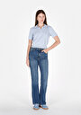 thumb-Afficher les détails de Chemise Polo À Manches Courtes Bleu Droit Slim Fit Femme