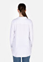 thumb-Afficher les détails de Chemise À Manches Longues Blanc Regular Fit Droit Sergé Femme