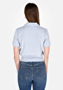 thumb-Afficher les détails de Chemise Polo À Manches Courtes Bleu Droit Slim Fit Femme