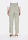 thumb-Afficher les détails de Pantalon Vert Straight Leg High Rise En Sergé Regular Fit Femme