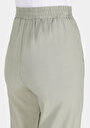 thumb-Afficher les détails de Pantalon Vert Straight Leg High Rise En Sergé Regular Fit Femme