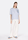 thumb-Afficher les détails de T-shirt À Manches Courtes Bleu Regular Fit Imprimé Femme
