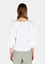 thumb-Afficher les détails de Chemisier À Manches Longues Blanc Slim Fit Femme