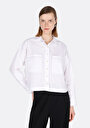 thumb-Afficher les détails de Chemise À Manches Longues Blanc Regular Fit Droit Popeline Femme