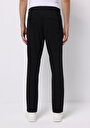 thumb-Afficher les détails de Pantalon Noir Straight Leg Medium Rise En Gabardine Slim Fit Homme