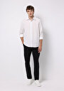 thumb-Afficher les détails de Pantalon Noir Straight Leg Medium Rise En Gabardine Slim Fit Homme