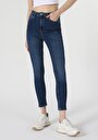 thumb-Afficher les détails de 760 Diana Pantalon Bleu   En  Skinny Fit Femme
