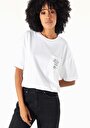 thumb-Afficher les détails de T-shirt À Manches Courtes Blanc   Femme