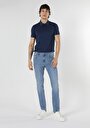 thumb-Afficher les détails de 044 Karl Pantalon Bleu Straight Leg Low Rise En  Straight Fit Homme