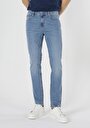 thumb-Afficher les détails de 044 Karl Pantalon Bleu Straight Leg Low Rise En  Straight Fit Homme