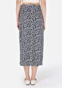 thumb-Afficher les détails de Jupe Marine Midi Skirt Floraison Uni Mdi Femme