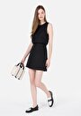 thumb-Afficher les détails de Jupe Noir Mini Skirt Droit Uni Mini Femme