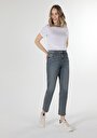 thumb-Afficher les détails de 893 Julia Pantalon Bleu Tapered Leg  En  Boyfriend Fit Femme