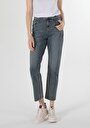 thumb-Afficher les détails de 893 Julia Pantalon Bleu Tapered Leg  En  Boyfriend Fit Femme