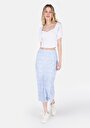 thumb-Afficher les détails de Jupe Bleu Midi Skirt    Femme