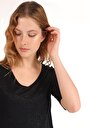 thumb-Afficher les détails de T-shirt À Manches Courtes Noir Slim Fit  Femme