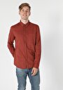 thumb-Afficher les détails de Chemise À Manches Longues Marron Slim Fit   Homme