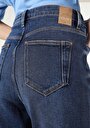thumb-Afficher les détails de 896  Maria Pantalon Bleu Tapered Leg  En  Mom Fit Femme