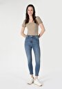 thumb-Afficher les détails de 760 Diana Pantalon Bleu   En  Skinny Fit Femme