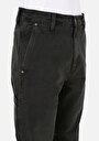 thumb-Afficher les détails de Pantalon Vert Loose Leg Medium Rise En Sergé Loose Fit Homme