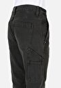 thumb-Afficher les détails de Pantalon Vert Loose Leg Medium Rise En Sergé Loose Fit Homme