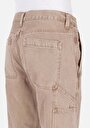 thumb-Afficher les détails de Pantalon Marron Loose Leg Medium Rise En Sergé Loose Fit Homme