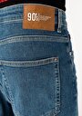 thumb-Afficher les détails de 057 Milas Pantalon Bleu   En  Loose Relaxed Fit Homme