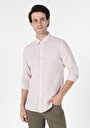 thumb-Afficher les détails de Chemise À Manches Longues Beige Slim Fit   Homme