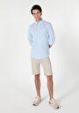 thumb-Afficher les détails de Chemise À Manches Longues Bleu Slim Fit   Homme